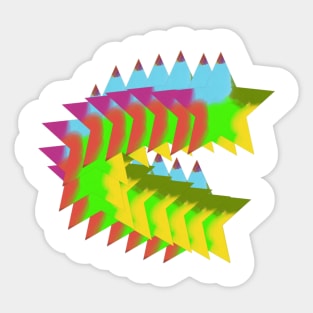 Watercolor Star Stream Sticker